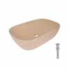Раковина накладна Qtap Robin 600x390x150 мм, Beige, прямокутна, з донним клапаном QTROB188SB49787
