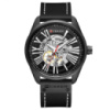 Чоловічий наручний годинник Curren 8299 All Black з кварцовим механізмом та шкіряним ремінцем