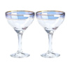 Набор бокалов для коктейлей 2 штуки по 290 мл, синие HP545