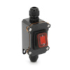 Выключатель наружного монтажа, красная кнопка, двухсторонний вывод, IP65, AC:110-250V, 20A, Black
