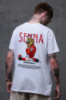 Оверсайз футболка Without з принтом Senna White