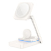 Беспроводное зарядное устройство Hoco CQ10 3в1 milky white