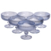 Набор креманок на ножке 6 шт 400 (мл) стеклянные креманки для мороженого, фруктов, десертов Серый HP7117BL