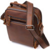 Чоловіча ділова сумка з ручкою для перенесення в руці з натуральної шкіри 723033 Коричневий