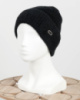 Жіноча зимова чорна шапка