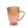 Кувшин для напитков ребристый 1,2 л с толстого стекла янтарный HP7118A