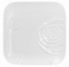 Набор 3 фарфоровые обеденные тарелки «White Rose» 25x25см (белый фарфор)