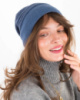 Жіноча зимова синя шапка