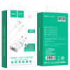 СЗУ адаптер 220V HOCO C11 Smart 1USB + кабель iPhone 1A