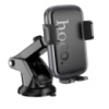 Автотримач для телефона HOCO H79 Vista push-type car holder (center console) Black Metal Gray (6942007647892)