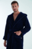 Nusa Халат чоловічий з капюшоном Nusa 1335 темно-синій