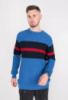 Чоловічий двоколірний светр з смужкою
