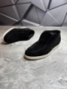 Ботинки Зимние ЛОФЕРЫ мужские замшевые LORO PIANA Suede BLACK! Натуральная Замша + МЕХ! Утепленные на МЕХУ!