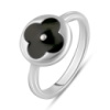 Серебряное кольцо CatalogSilver с натуральным ониксом, вес изделия 2,89 гр (2098898) 16.5 размер