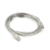 Кабель USB 2.0 AM/BM, 3.0m, 2 феррита, прозрачный