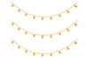 Игрушка елочная золотая бусы «Колокольчик» 20мм х 2.7м (116390)
