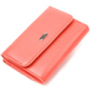 Стильний гаманець молодіжний з натуральної шкіри флотар 721595 Кораловий