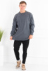 Чоловічий сірий светр батал