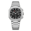 Чоловічий годинник Curren 8459 Silver-Black з хронографом та сталевим браслетом
