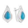 Серебряные серьги CatalogSilver с бирюзой (2115472)