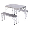 Комплект туристической стол + 2 лавочки складная мебель Серый Lugi JY-9060G