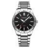 Чоловічий наручний годинник Curren 8452 Silver-Black зі сталевим браслетом та мінеральним склом