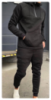Спортивный костюм утепленный трехнитка на флисе черный