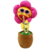 Игрушка говорящий Цветок – повторюшка музыкальный 35 см с подсветкой на аккумуляторах с USB разъем Розовый