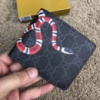 Бумажник Gucci Slender Wallet GG Supreme Black Kingsnake