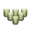 Набор стаканов 6 штук по 250 мл стеклянные зеленый HP4147