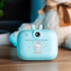Фотоапарат дитячий з функцією миттєвого друку Зайчик, блакитний