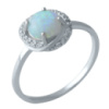 Серебряное кольцо CatalogSilver с опалом 0.808ct, вес изделия 2,22 гр (1999233) 17.5 размер