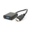 Конвертер HDMI (папа) на VGA(мама) 10cm, Black, 4K/2K, Пакет Q250