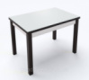 Стол обеденный раскладной Fusion furniture Марсель 900 Венге/Стекло белое
