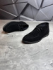 Ботинки Зимние мужские замшевые LORO PIANA Suede Total BLACK! Натуральная Замша + МЕХ! Утепленные на МЕХУ!