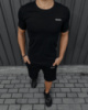 Чоловічий комплект Reebok футболка чорна + шорти