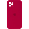 Чохол для Apple iPhone 11 Pro (5.8«») - Silicone Case Square Full Camera Protective (AA) Червоний / Rose Red - купити в SmartEra.ua