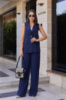 Жіночий брючний костюм з жилетом «Rakel» | Норма | Розпродаж моделі Темно-синій, 42-44