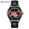 Чоловічий механічний годинник Awarder 043-1 All Black Leather з автопідзаводом та сапфіровим склом