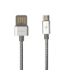 Кабель Remax RC-080m в металлической оплетке USB to MicroUSB 1m silver