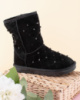 Жіночі чорні уггі зі стразами