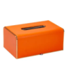 Салфетница из эко кожи 21х13.5х9.5 см для салфеток на стол Оранжевый HP-3-208O