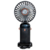 Портативный мини-вентилятор YH2 N15 Чёрный на аккумуляторе с дисплеем, настольный и ручной (ST)