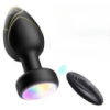 Анальна пробка що світиться з вібрацією і Д/К Light Anal Plug 3,5*9 см чорний — Анальні іграшки