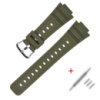Ремінець для Casio G-Shock DW-5600 Army Green SI зелений полімерний 20 см