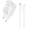 МЗП Hoco C143A Benefit PD20W (1USB-C) + кабель Type-C to Lightning