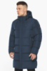 Куртка мужская Braggart зимняя удлиненная с капюшоном - 49609 синий цвет