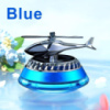 Ароматизатор автомобильный Вертолет на солнечной батарее, с вращающимися лопастями, синий