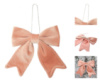 Игрушка на елку YES Бант 975088 12x13.5 см пудровая