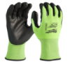 Рукавиці робочі сигнальні Hi-Vis MILWAUKEE, з опором порізам 3/С рівня, розмір 10/XL